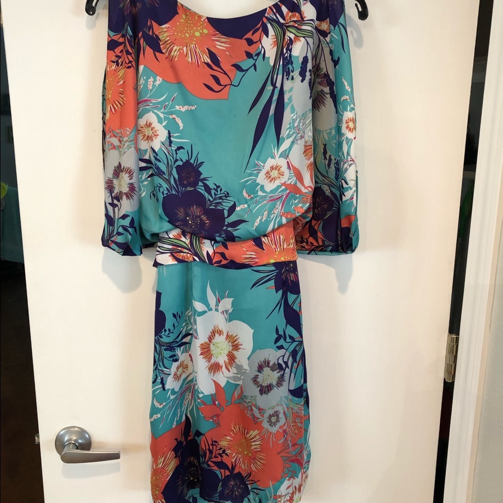 Bisou Bisou tropical kimono cocktail dress